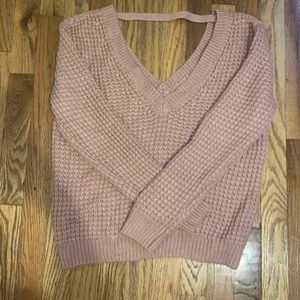 Light Pink long sleeve oversized comfy sweater / shirt.